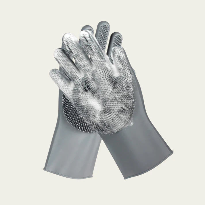 Dog Brush Gloves - Easy Brushing Silicone Gloves - One Size