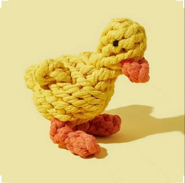 Duck Toy - Durable Bite Resistant - Cotton Rope Material