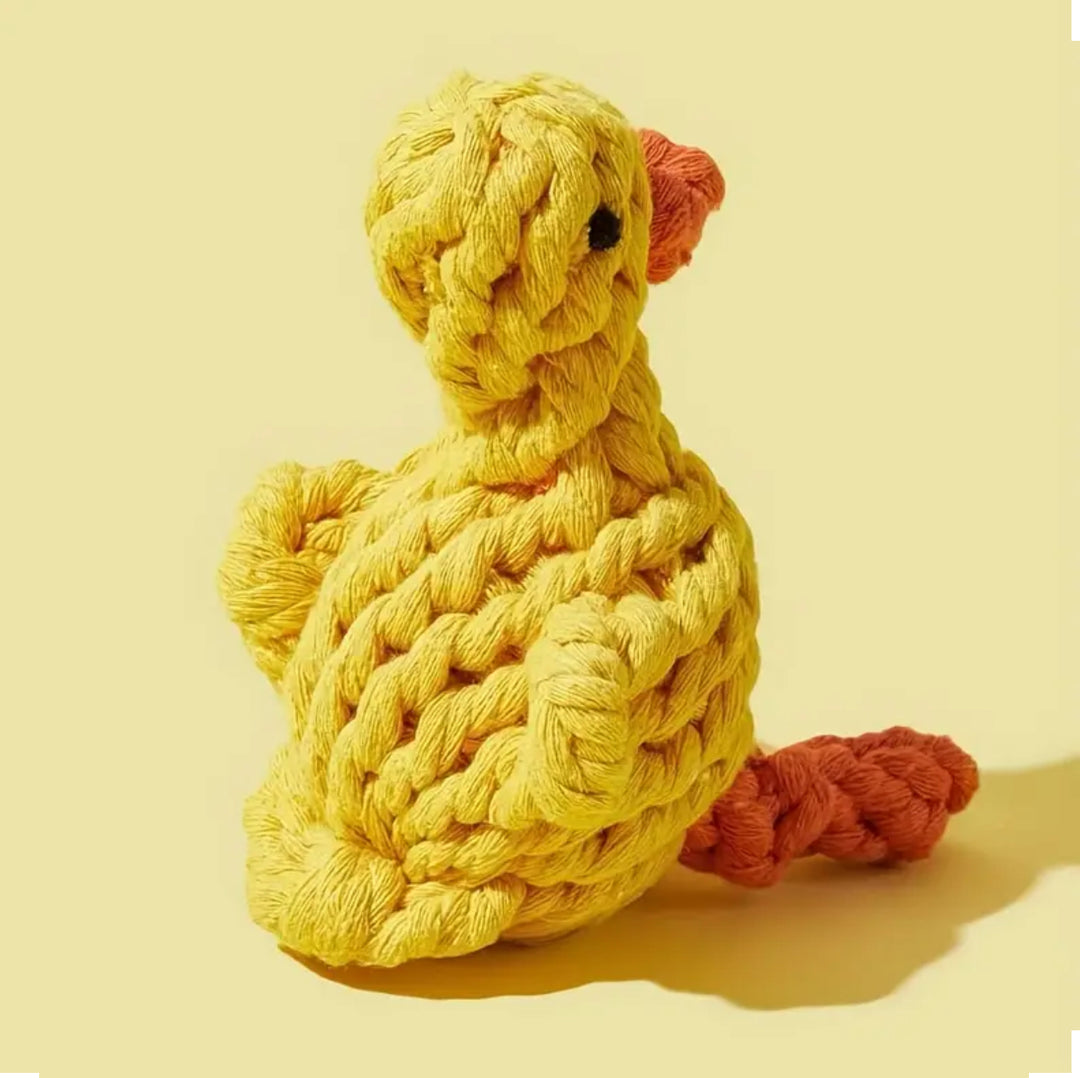Duck Toy - Durable Bite Resistant - Cotton Rope Material