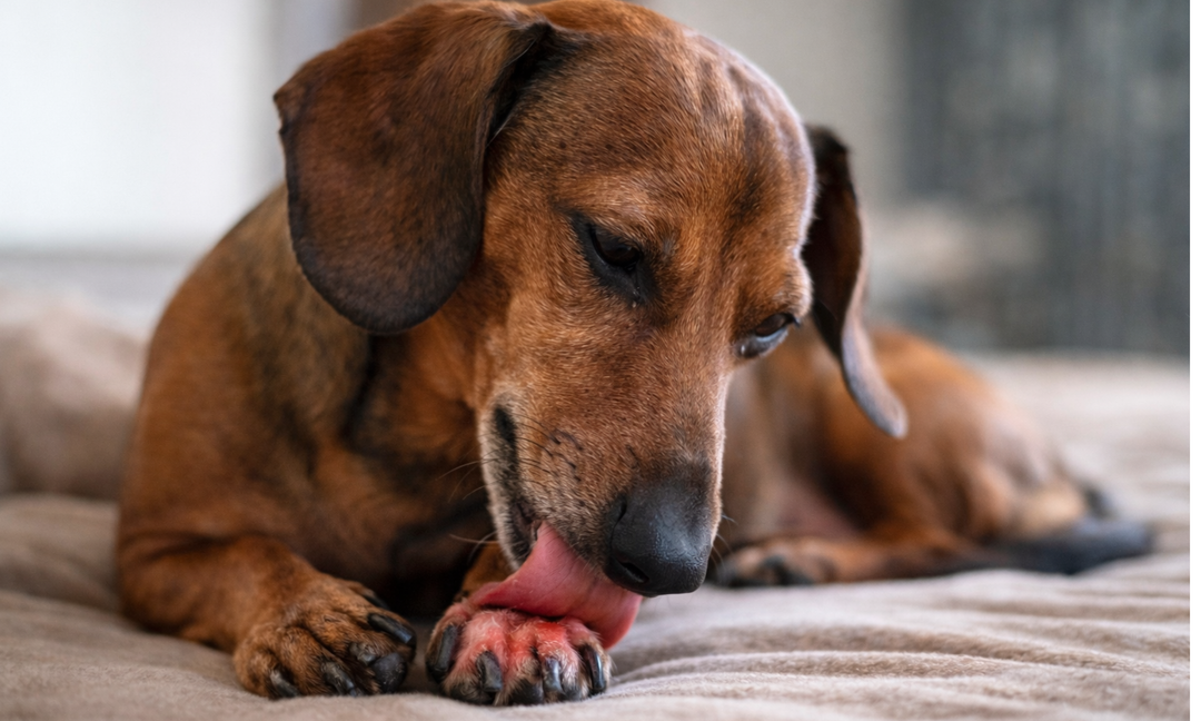 Dog Keeps Licking Their Paws at Night? Here's What Might Be Going On