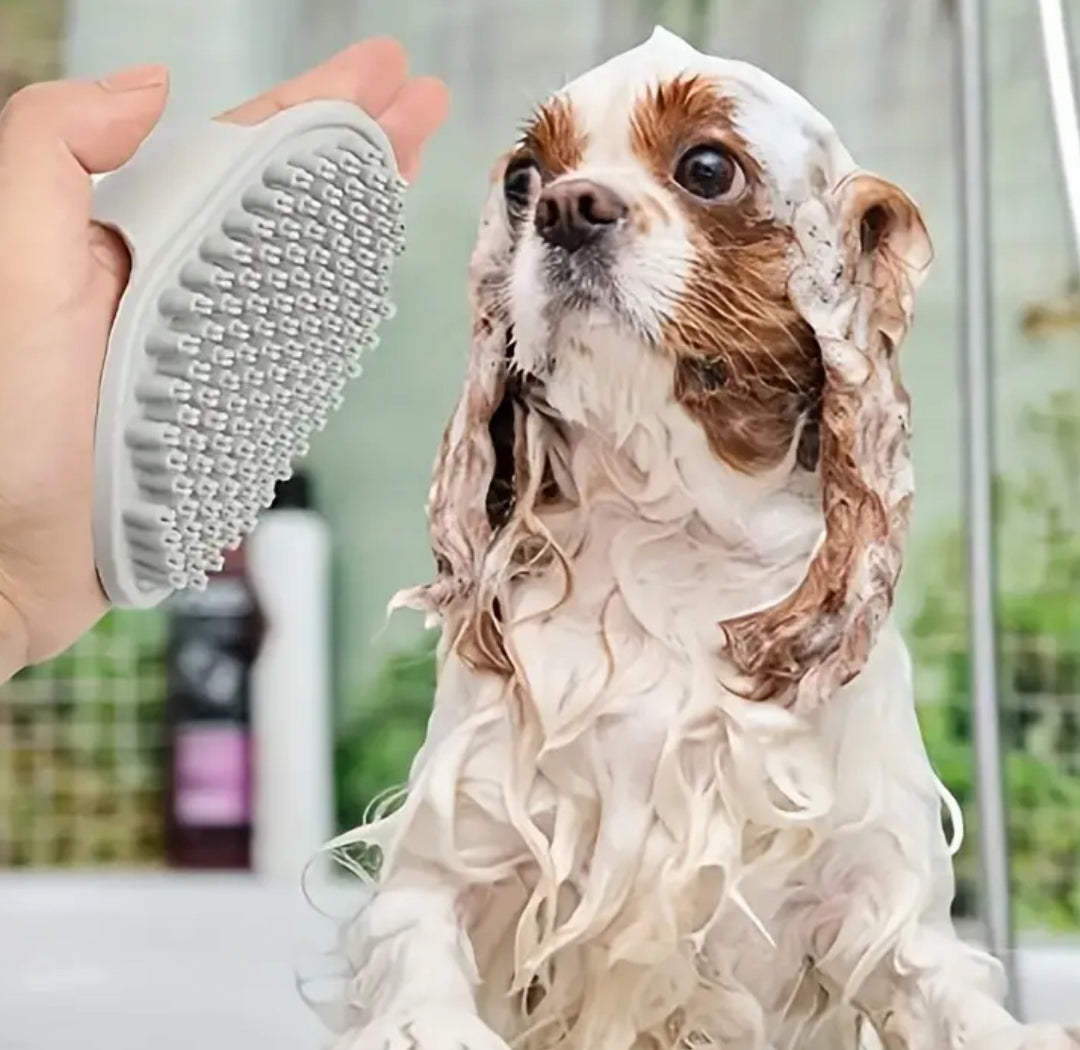 Dog Bath Brush for Short and Medium Coat